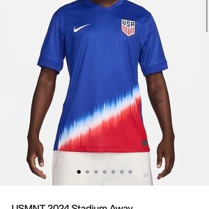 Nike Men's Blue and Red USA Soccer Jersey